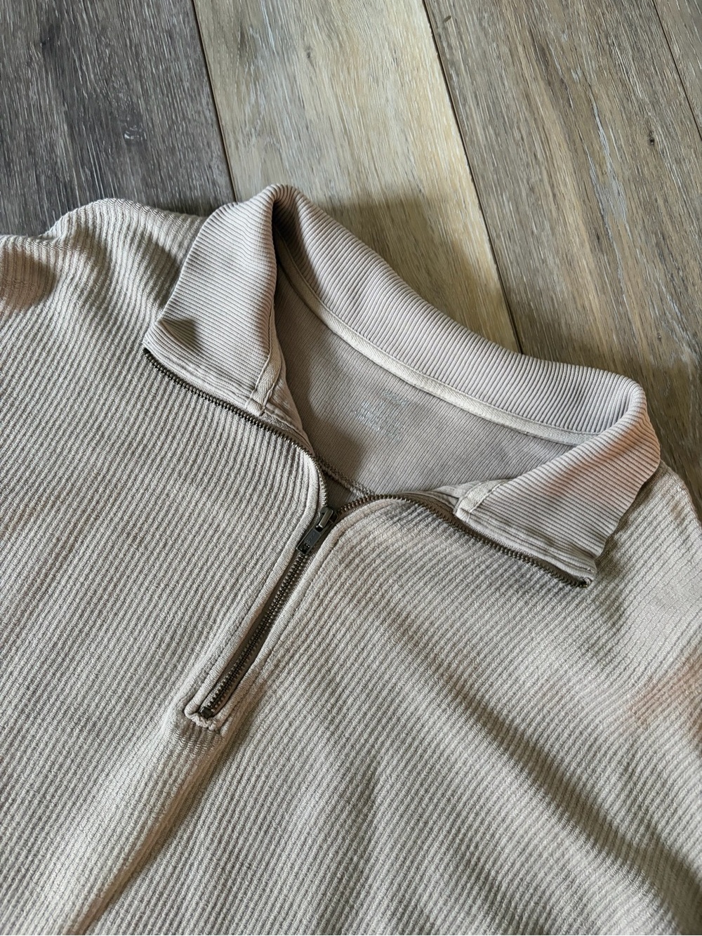 Aerie Oversized Ribbed Quarter-Zip Pullover - Picture 2 of 7